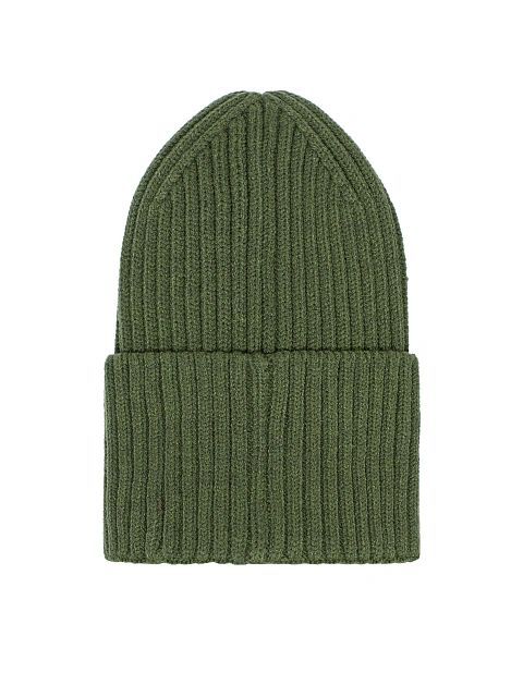 Green Ribbed Beanie Hat, 2