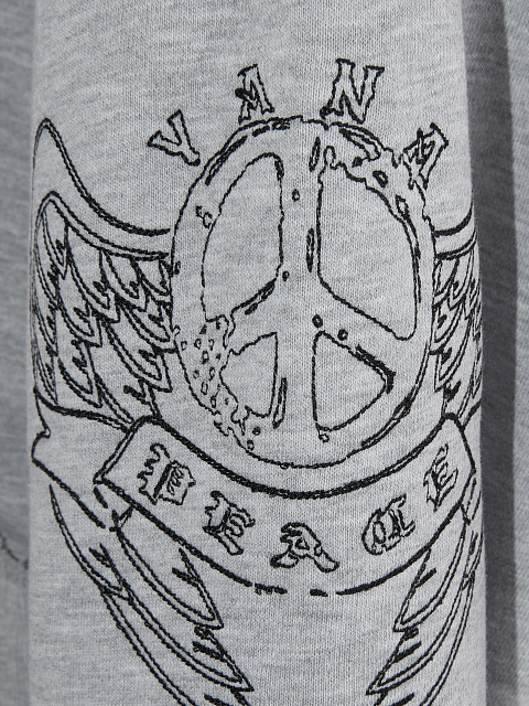 Grey Jersey Set With Cropped Sweatshirt, 5