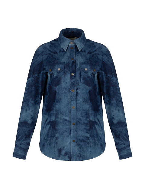 Blue Denim Tie-Dye Shirt, 1