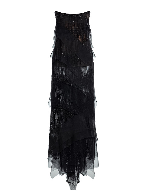Black embroidered maxi dress, 1 Black embroidered maxi dress, 1