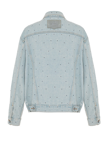 Light Blue Denim Jacket with Crystals, 2