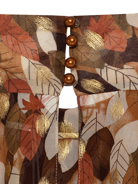 Brown Silk Draped Blouse, 4 Brown Silk Draped Blouse, 4