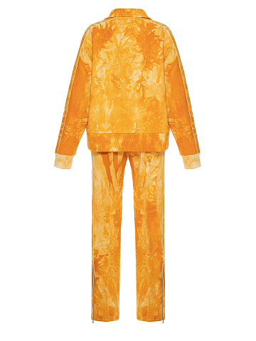 Orange tie-dye tracksuit with cropped sweatshirt and cornflower embroidery, 2