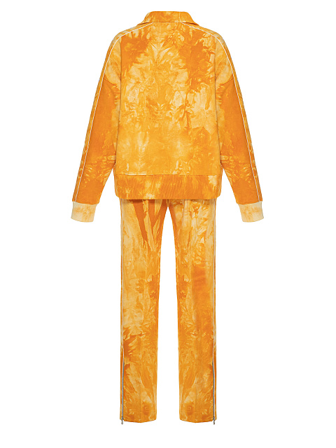 Orange tie-dye tracksuit with cropped sweatshirt and cornflower embroidery, 2