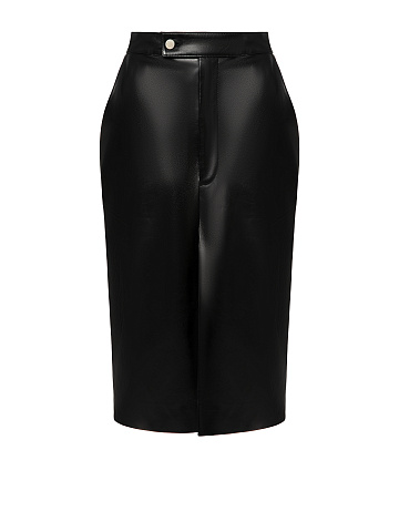 Black leather skirt, 1