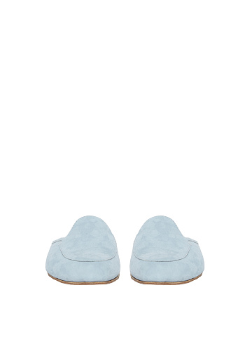 Light Blue Suede Mules, 2