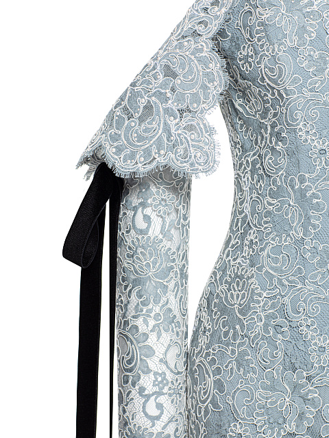 Light Blue Lace Mini Dress, 3