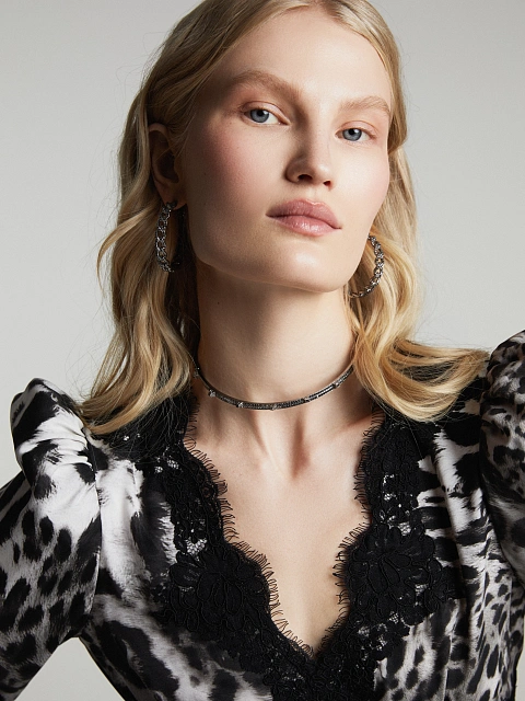 Black Gold & Diamond Choker Necklace, 2