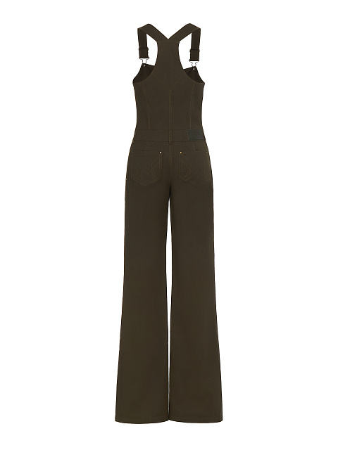 Dark Green Denim Jumpsuit, 2 Dark Green Denim Jumpsuit, 2