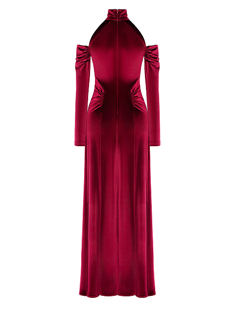 Crimson Velvet Maxi Dress, 2