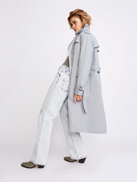 Distressed Blue Cotton Jeans, 8