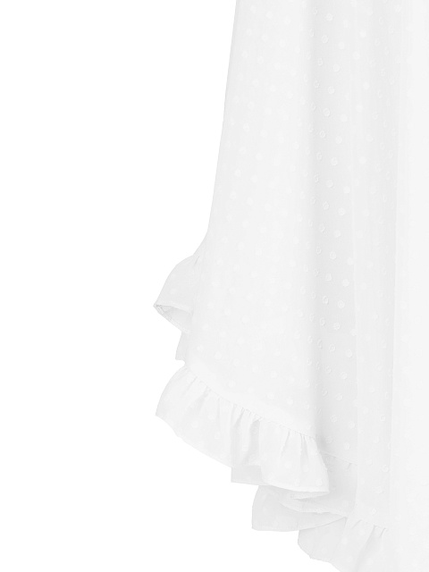 Optic White Polka-Dot Chiffon Girl's Sundress, 3
