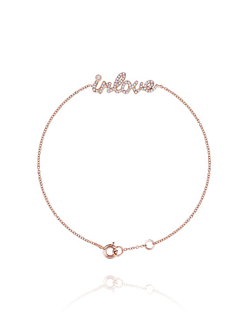 Rose Gold "In Love" Diamond Bracelet, 1