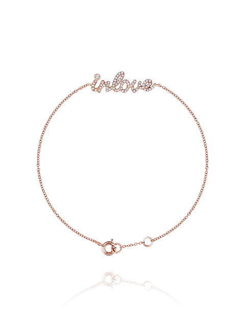 Rose Gold "In Love" Diamond Bracelet, 1