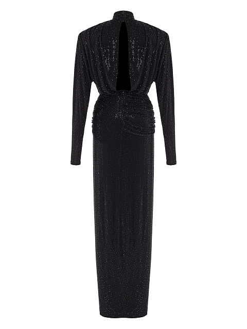 Black maxi dress with rhinestones, 3 Black maxi dress with rhinestones, 3