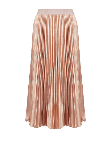 Light Pink Pleated Midi Skirt, 1