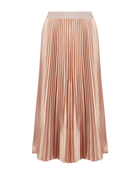 Light Pink Pleated Midi Skirt, 1
