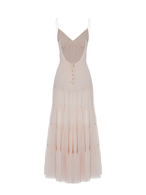 Light Pink Chiffon Maxi Dress, 2