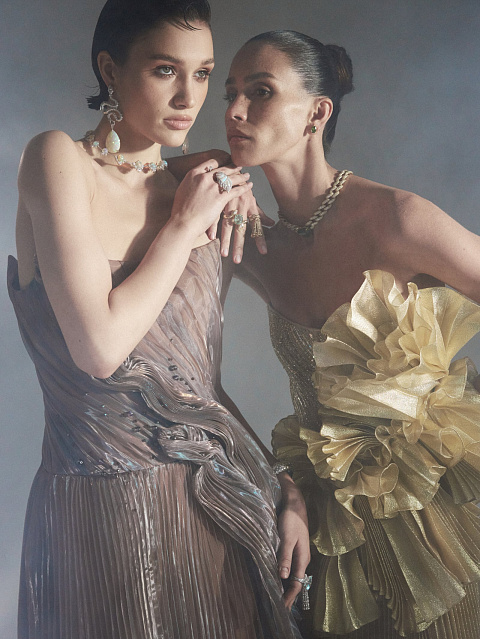 Brown Plisse Organza Maxi Dress, 9