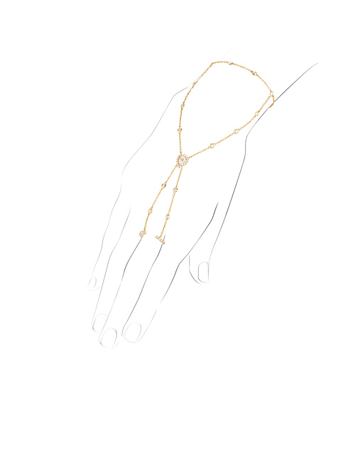 Yellow gold slave bracelet with yellow diamonds, 1