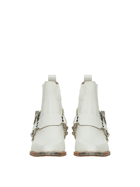 White leather cowboy boots, 2