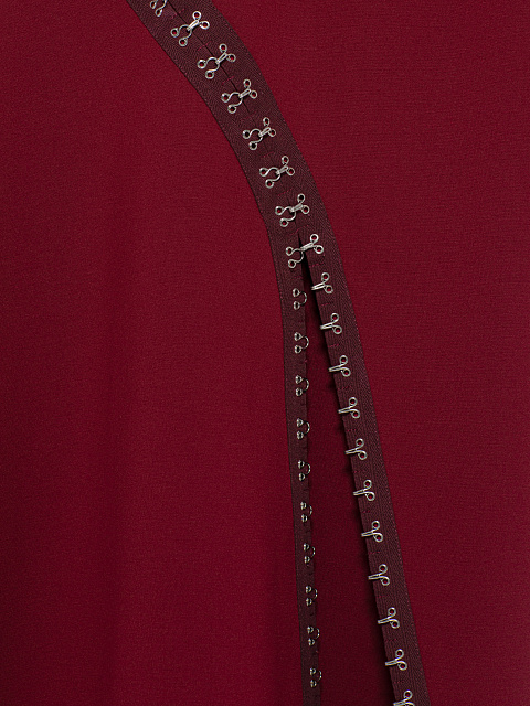 Bordeaux Cut Out Jersey Midi Dress, 3