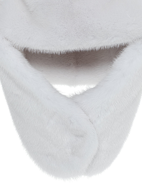 White mink fur trapper hat, 5 White mink fur trapper hat, 5