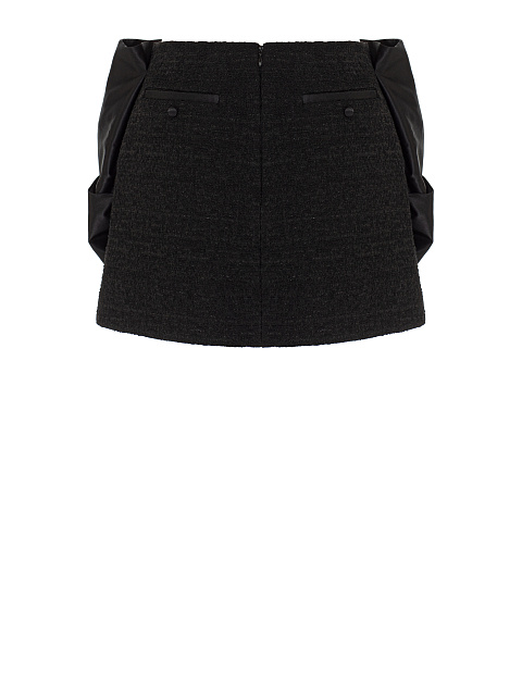 Tweed mini skirt with bow, 4