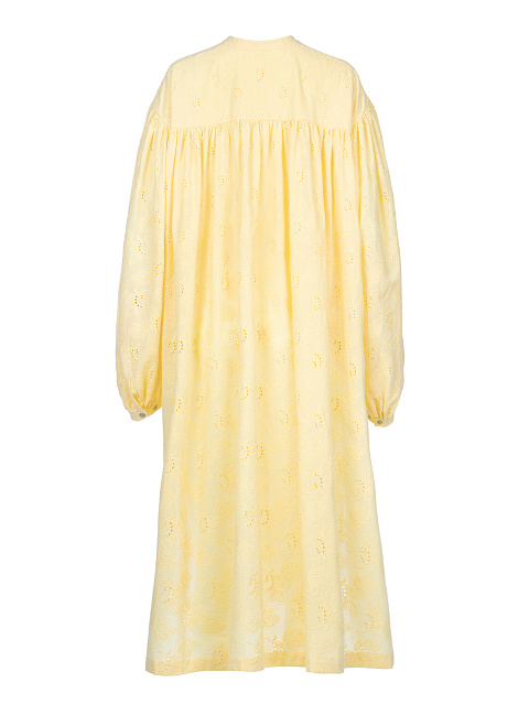 Yellow Cotton Shirt Midi Dress, 2 Yellow Cotton Shirt Midi Dress, 2