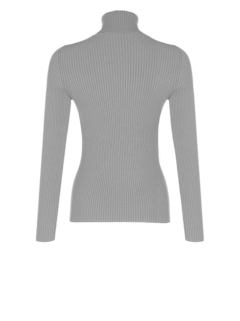 Grey Rib Knit Jersey Turtleneck, 2 Grey Rib Knit Jersey Turtleneck, 2