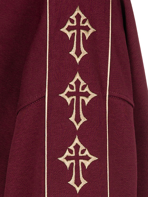 Bordeaux Cross Embroidered Jersey Suit, 4 Bordeaux Cross Embroidered Jersey Suit, 4