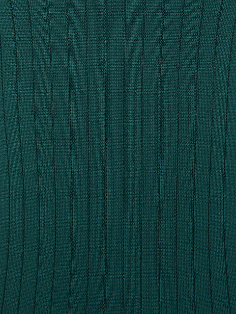 Green Ribbed Knit Mini Dress, 3