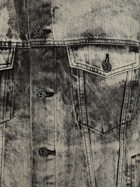 Grey denim jacket with an eagle on the back, 3 Grey denim jacket with an eagle on the back, 3