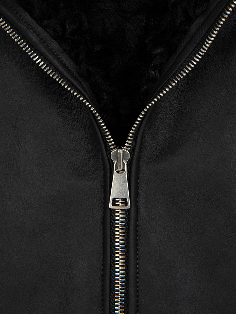 Black Shearling Vest, 3