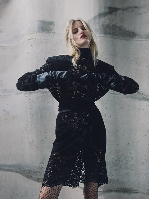 Black lace midi dress, 6 Black lace midi dress, 6