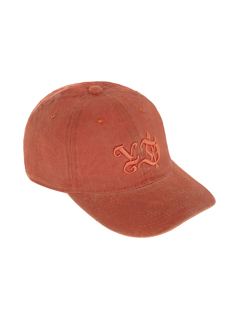Orange YD Embroidered Vintage Denim Cap, 1