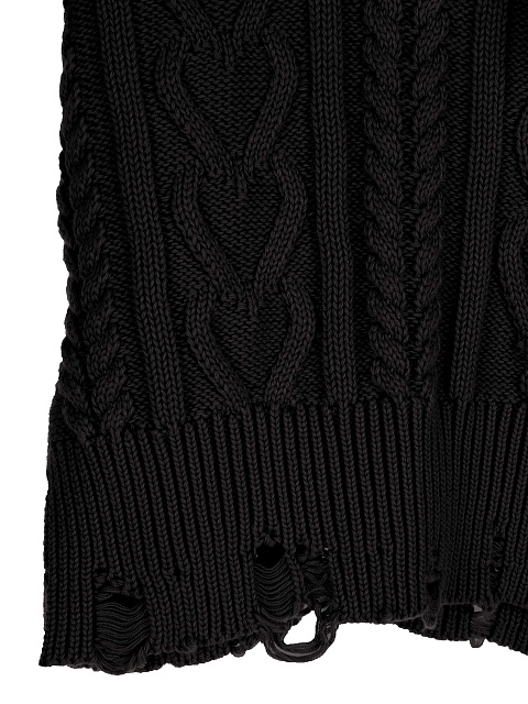 Cropped black cable knit sweater, 3 Cropped black cable knit sweater, 3