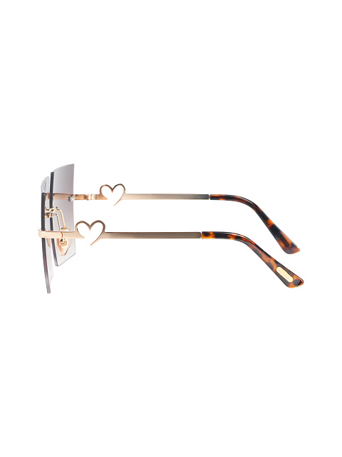 Brown Gradient Square Sunglasses, 3