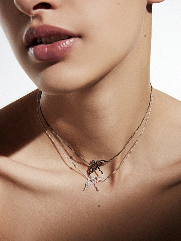 White Gold & Diamonds Dragon Necklace, 2