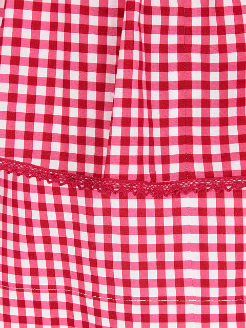 Red Checked Cotton Top & Mini Skirt, 4 Red Checked Cotton Top & Mini Skirt, 4