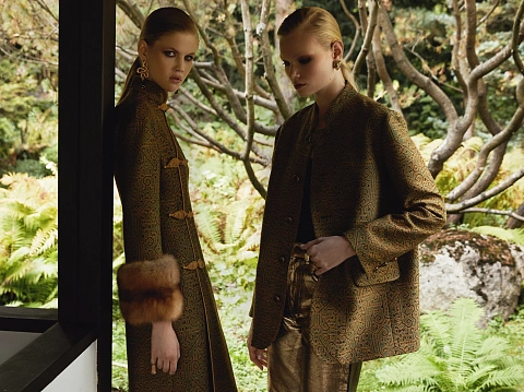 Single-breasted jacket in yellow-green jacquard, 5