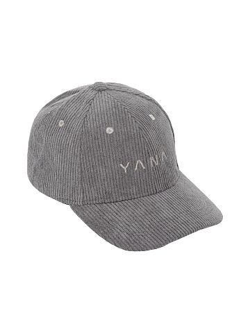 Light grey corduroy cap with Yana embroidery, 1