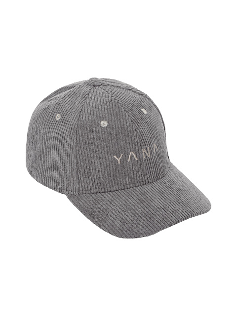 Light grey corduroy cap with Yana embroidery, 1