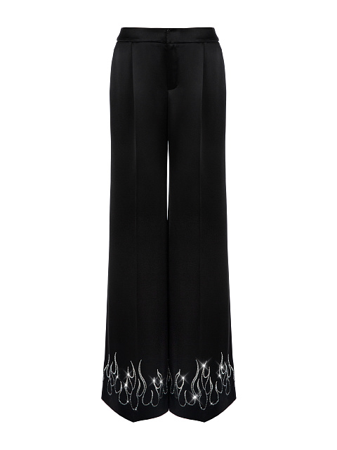 Black Rhinestones Silk Suit, 3