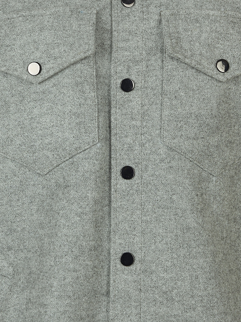 Grey Wool Long Overshirt, 3 Grey Wool Long Overshirt, 3