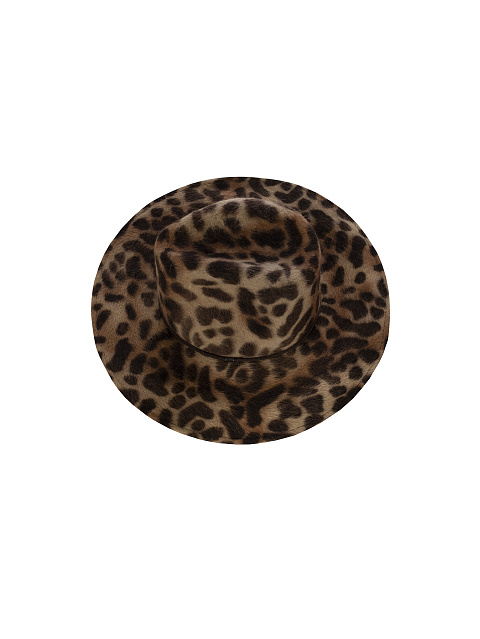 Felt hat with leopard print, 1 Felt hat with leopard print, 1