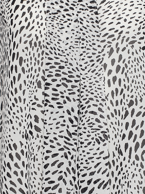 Black & White Leoprad Printed Chiffon Blouse, 4