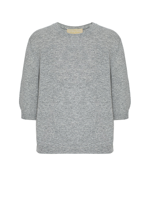 Grey angora jumper with short sleeves, 1 Grey angora jumper with short sleeves, 1