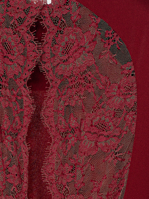 Red Lace & Rhinestones Maxi Dress, 5
