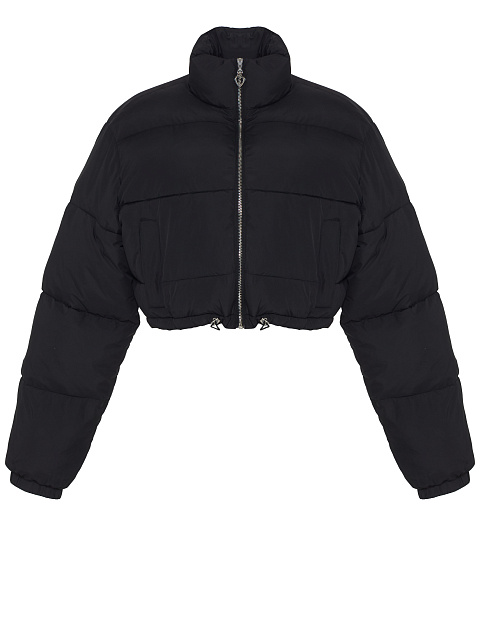 Black cropped down jacket, 1